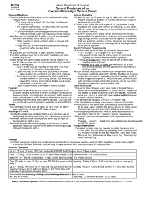 michigan oversize provision sheet.